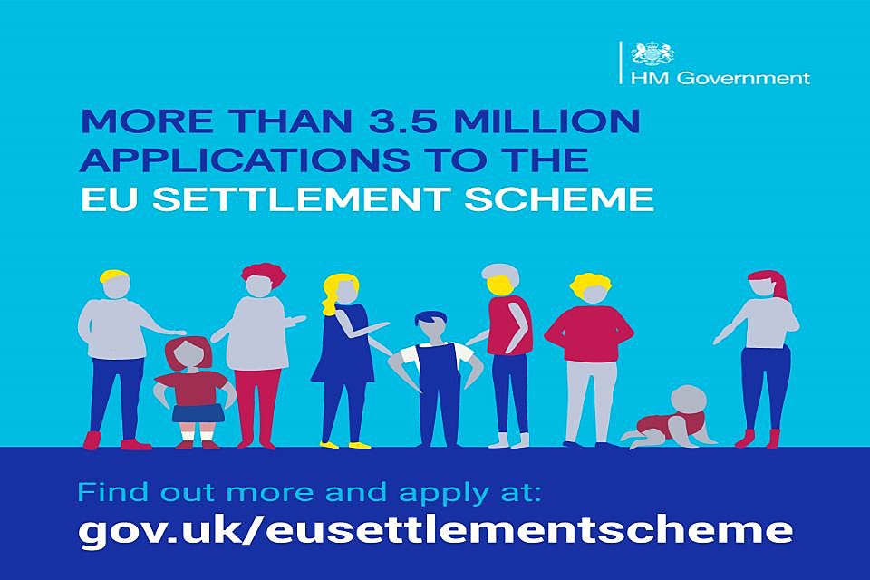 More than 3.5 million applications to the EU Settlement Scheme