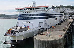 Trucks on a Dover to Calais ferry.