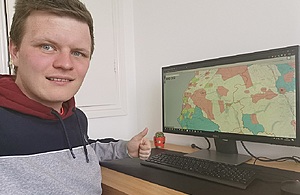 The map team using the interactive map app