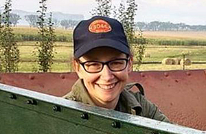 RAIB inspector Rowan Joachim wearing casual clothes and a blue baseball cap