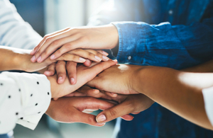 A group of hands.