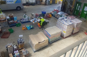 One of the foodbanks in Dorest that is being supported by the Magnox grant.