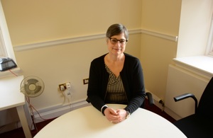Hannah Kozich sitting at table