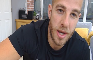 Chris Williams in his Fitness Focus at Home video