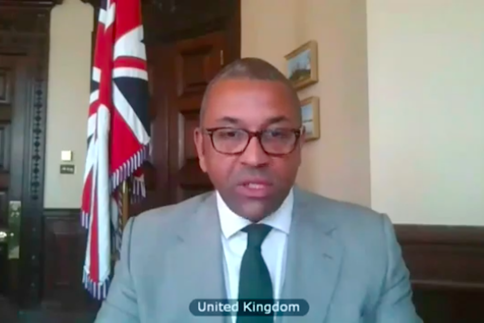 Rt Hon James Cleverly MP at UNSC briefing on Middle East Peace Process