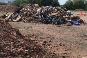 A large pile of mixed waste that has been dumped 