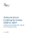 Schools block funding formulae 2020 to 2021 - GOV.UK