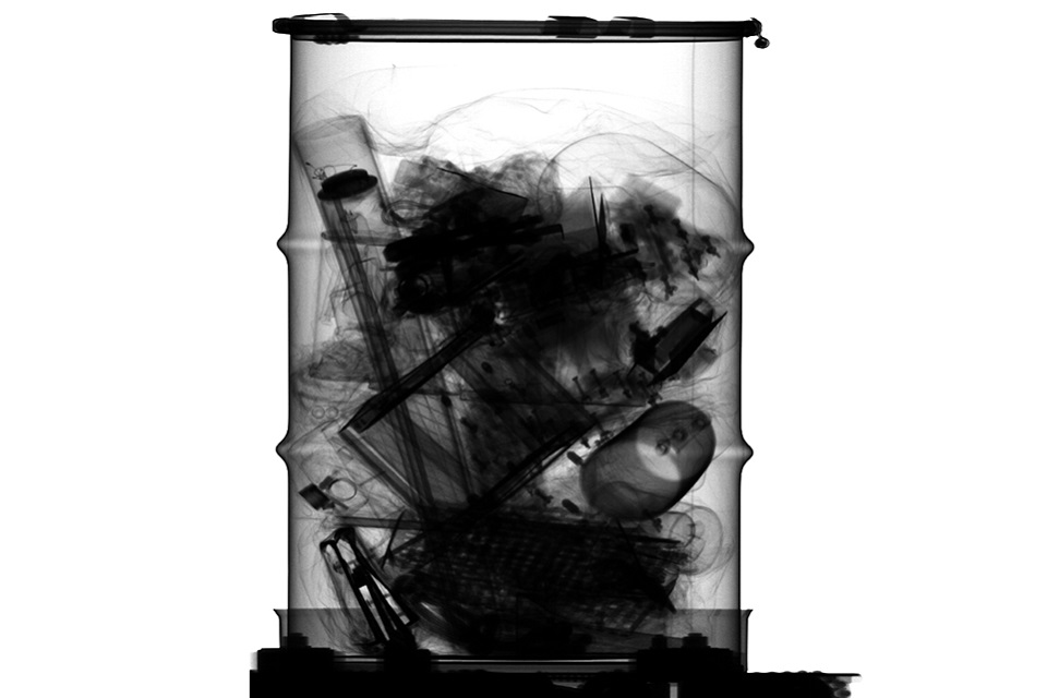 X-ray of typical waste drum