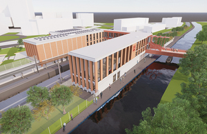 An artist's impression of the upgraded Birmingham University rail station