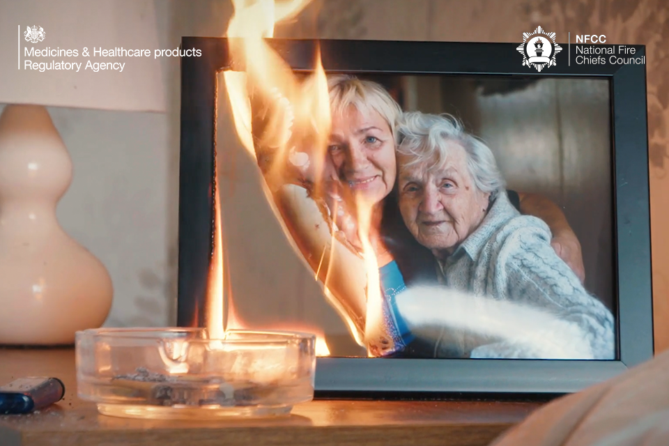 Skin creams dried on fabric can lead to fire deaths