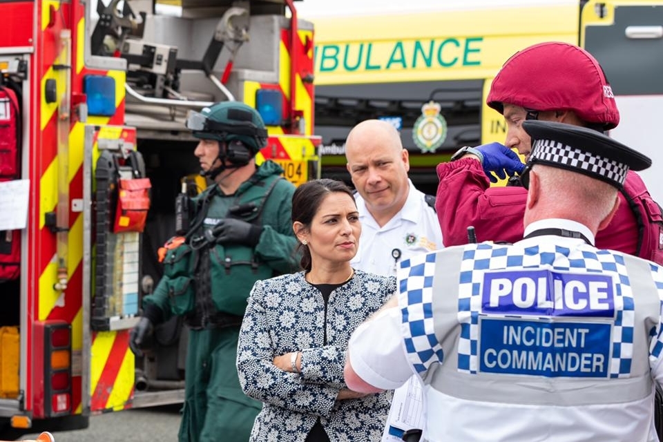 Priti Patel thanks firefighters for tireless efforts during coronavirus
