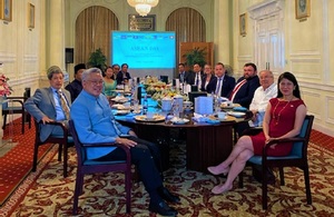 Minister for Asia, Nigel Adams, with London-based Ambassadors and High Commissioners of the member states of ASEAN at the Brunei High Commission