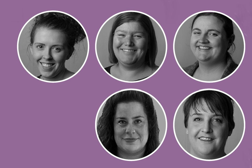 Inclusion and Diversity The team, Francesca Burke, Nicola Smith, Corinna Roberts, Anne Marie Switzer and Lesley Babb 