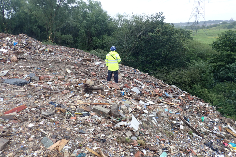 Waste crime taskforce conducts raid on site in Great Harwood, Lancashire