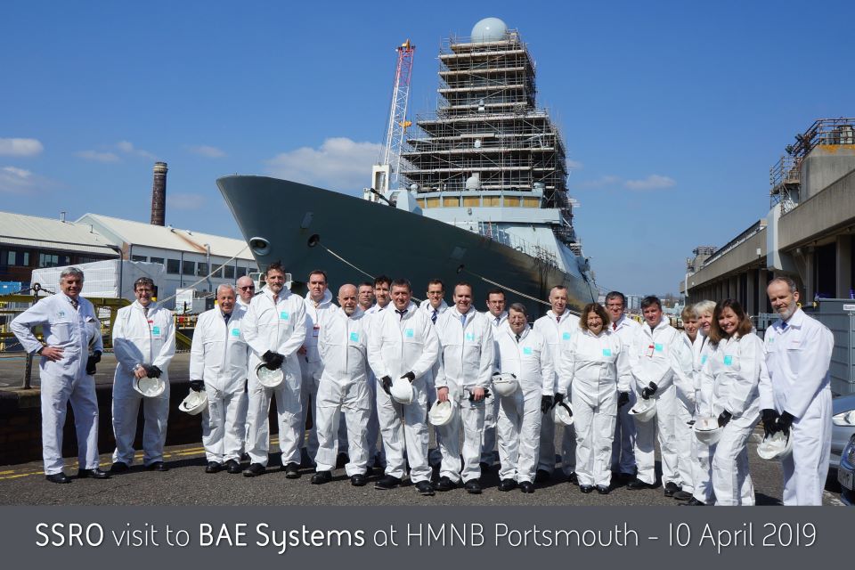 SSRO Board and panel members with their hosts BAE Systems at HMNB Portsmouth