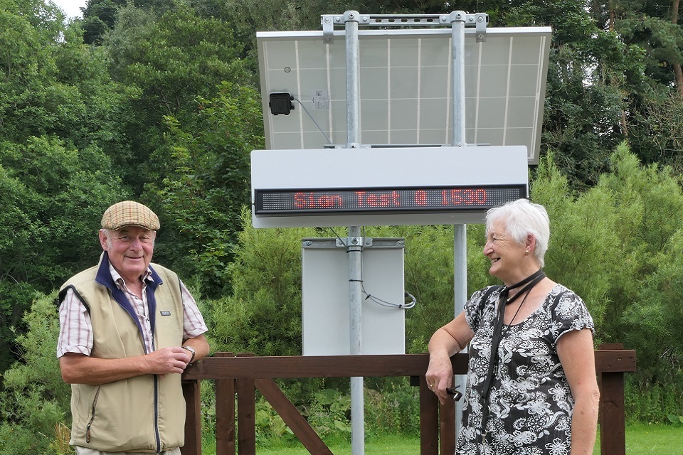 North East town welcomes new flood warning sign