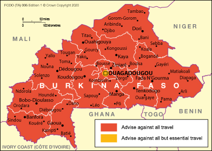 Burkina Faso Travel Advice Gov Uk