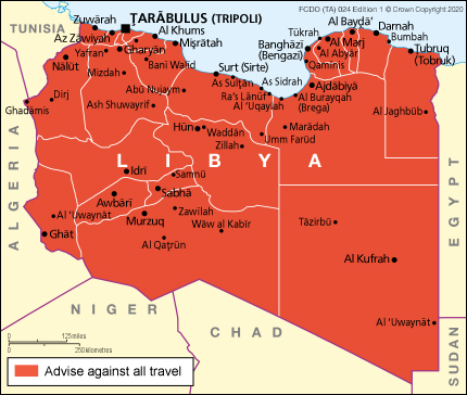 travel warnings libya