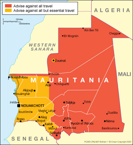 travel to mauritania from uk