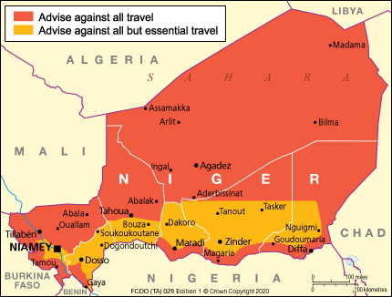 cdc travel guidelines niger