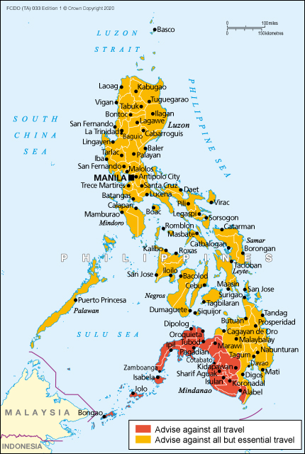 Philippines Travel Advice Gov Uk