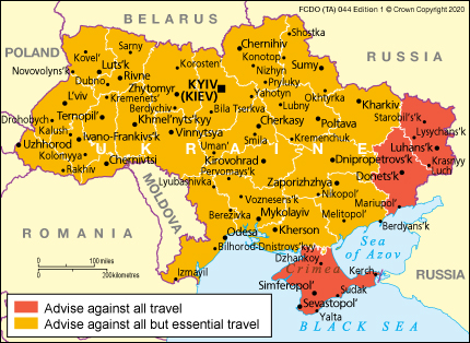 foreign office travel advice ukraine