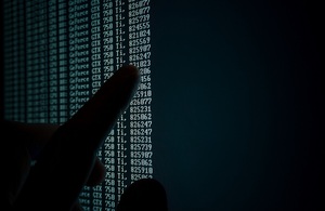 Graphic deplicting data storage on the front of a computer screen
