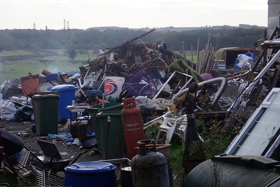 The images hows the waste on the site