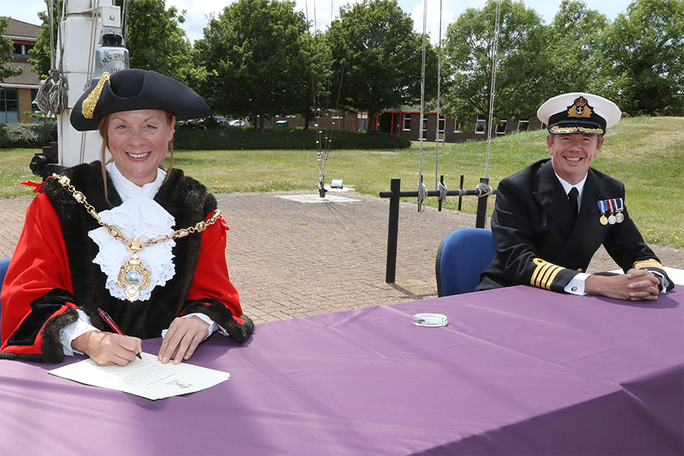 Gosport Borough Council Armed Forces Covenant signing. RFCA Copyright 2020. 