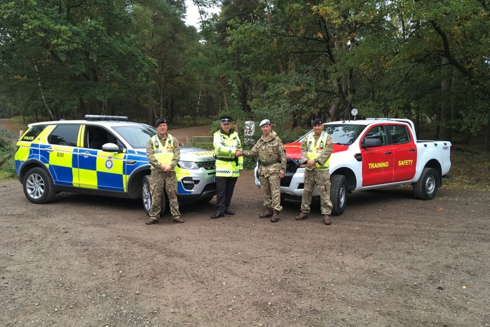 Ministry of Defence Police clamp down on illegal activity and keep the training estate safe in the south east