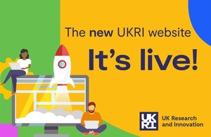 graphic for new UKRI website launch