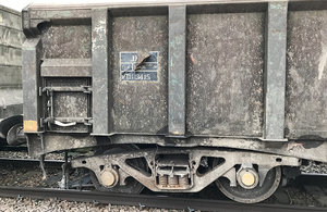 The derailed wagon