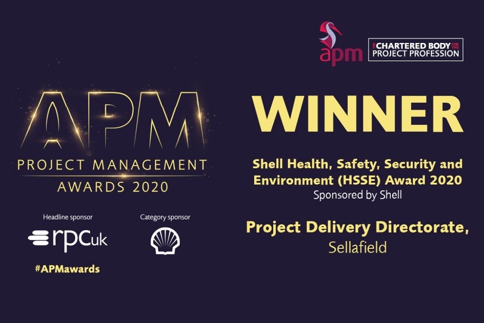 National recognition for project delivery at Sellafield