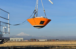 Drop test vehicle ready for ascent