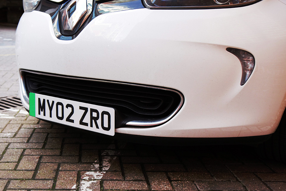 Road to Zero in sight as green number plates introduced on UK roads