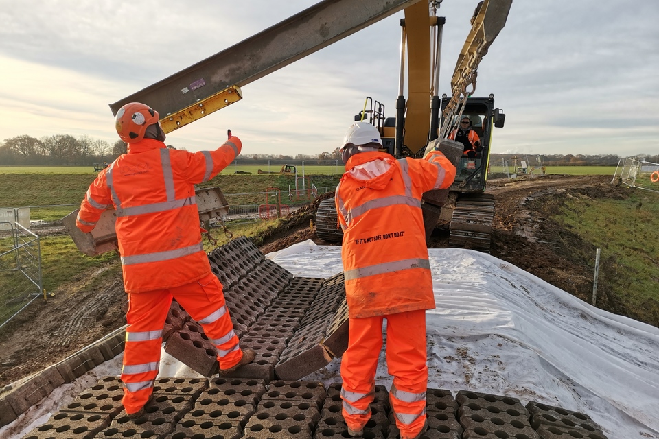 River Aire flood defences are winter ready as work continues on permanent repairs