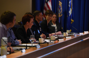 Speaker and audience at a previous international deterrence conference