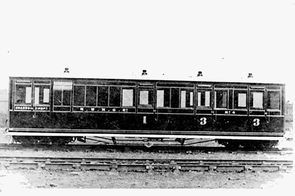Images showing the builders photograph of North Wales Narrow Gauge Railway Number 4