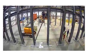 The test frame under construction.