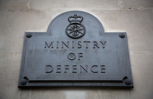 Image depicts the facade of MOD Main Building in London.