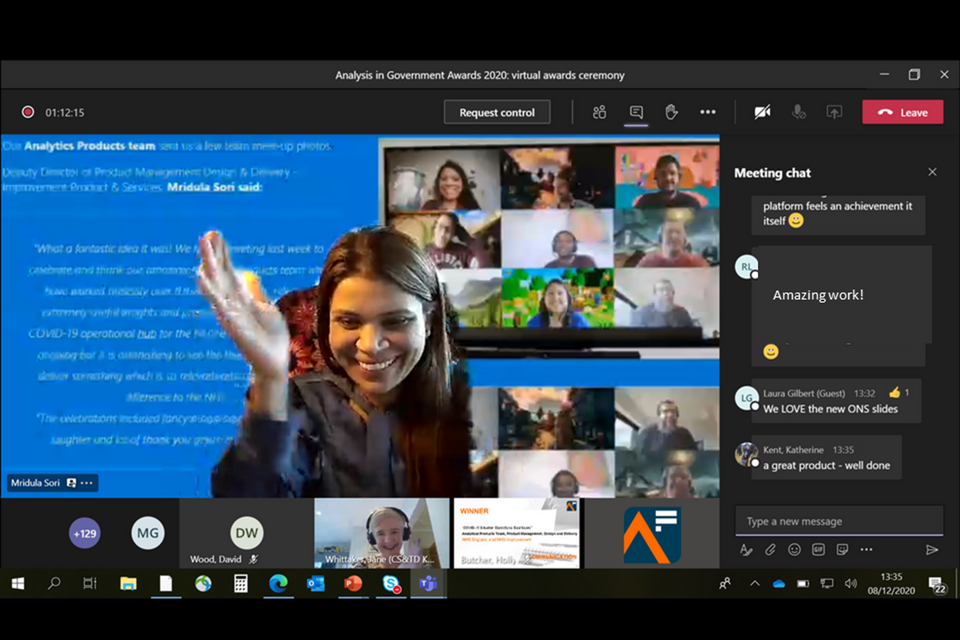 Celebrating success at the Analysis in Government Awards 2020