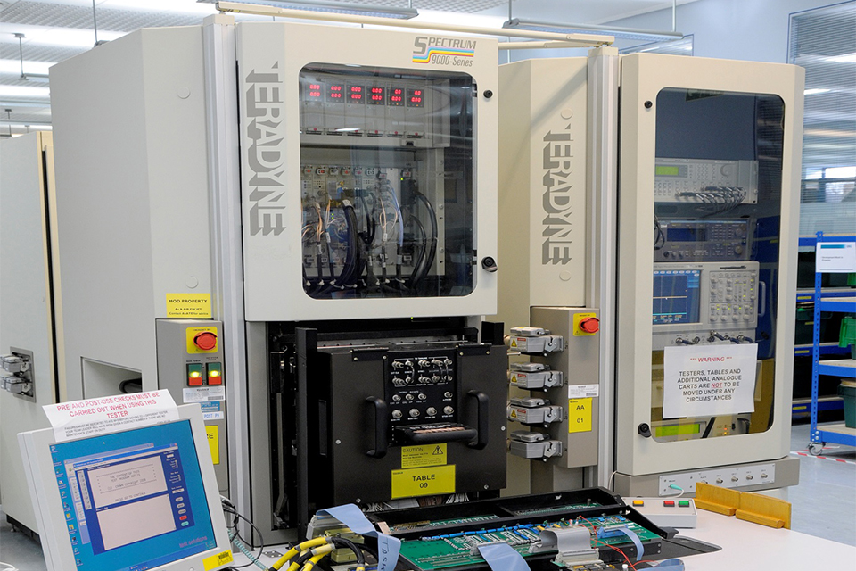 Picture shows Teradyne test equipment