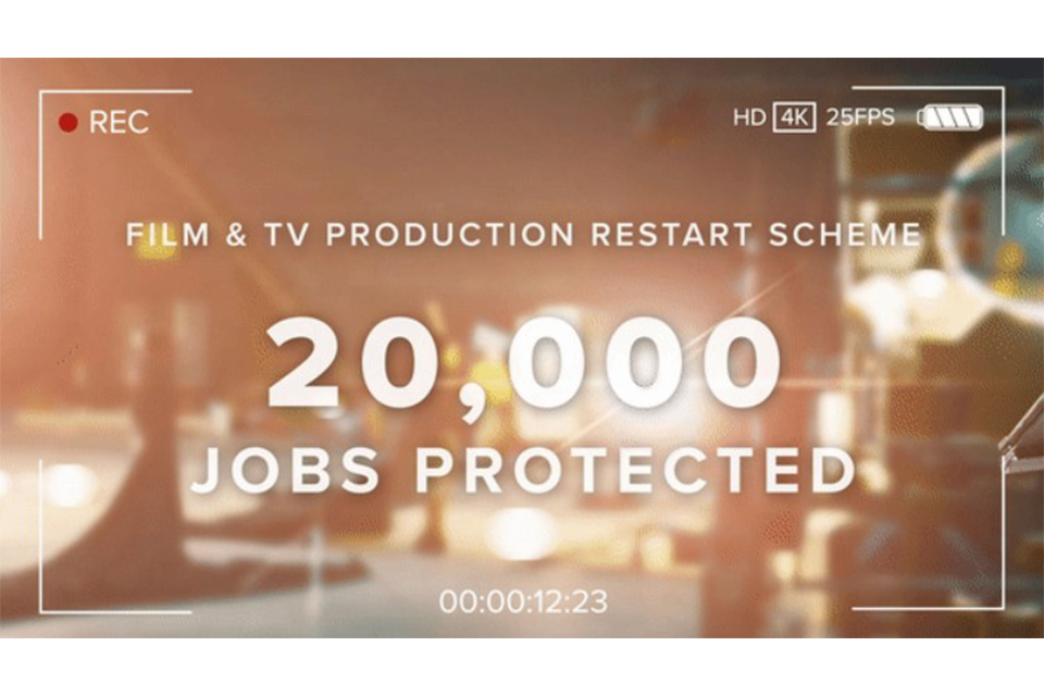 Almost 20,000 jobs protected by Film & TV Production Restart Scheme
