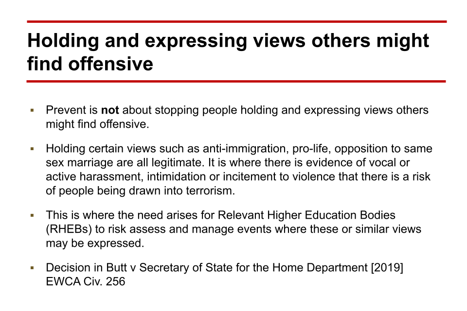 Image of slide 9: Holding and expressing views others might find offensive