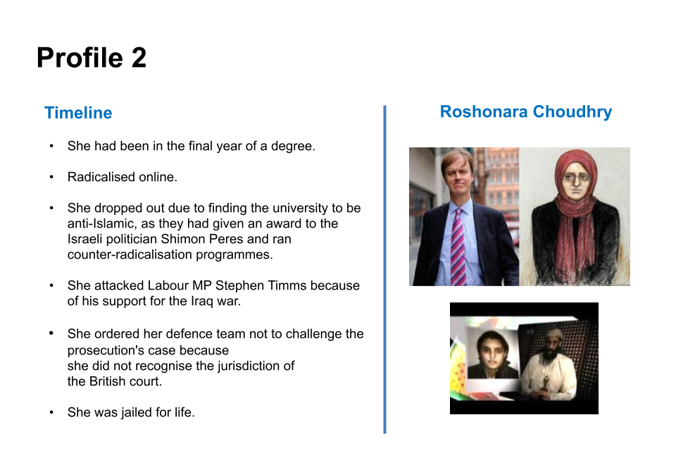 Image of slide 15: Profile 2 Roshonara Choudry