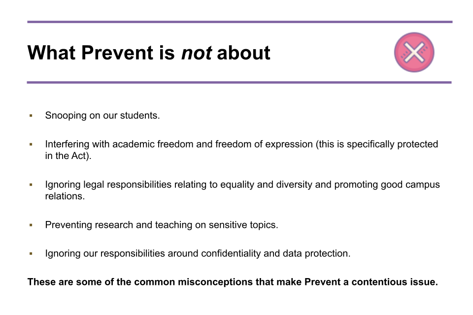 Image of slide 19: What Prevent is not about