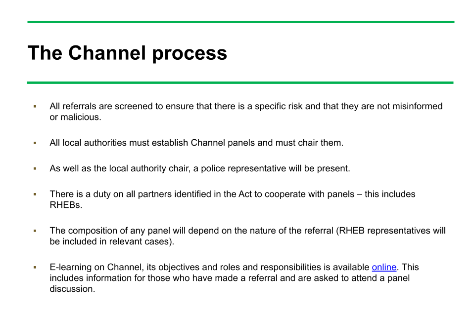 Image of slide 32: The Channel process