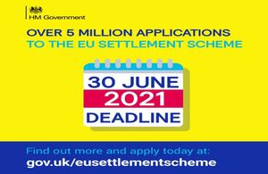 Landmark EU Settlement Scheme reaches five million applications article