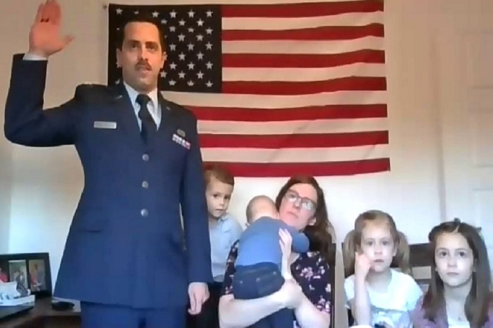 Dstl exchange officer inducted into United States Space Force