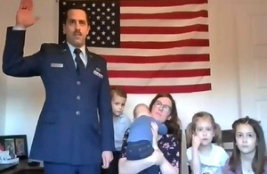 Jake Singleton takes the Oath of Office for US Space Force